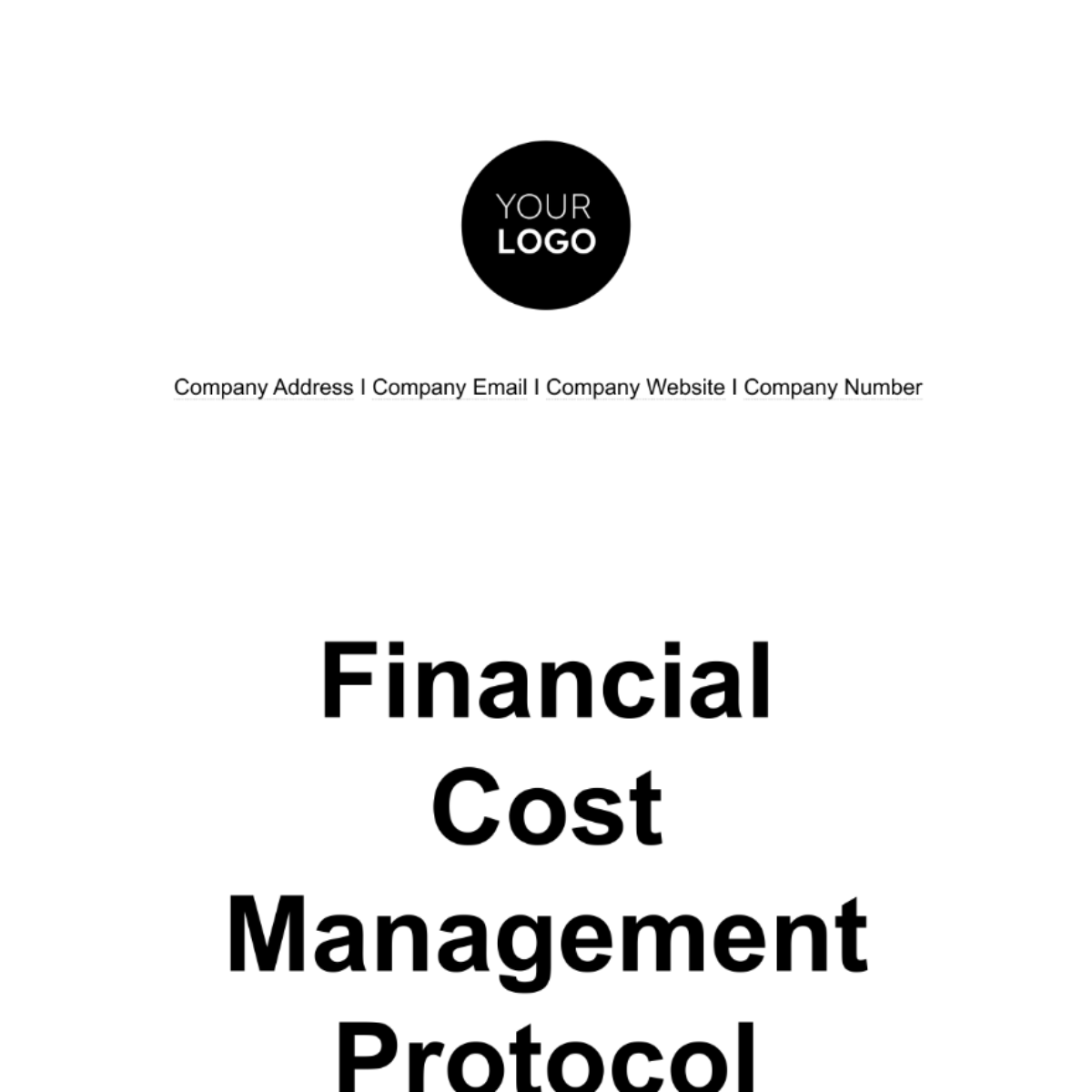 Financial Cost Management Protocol Template