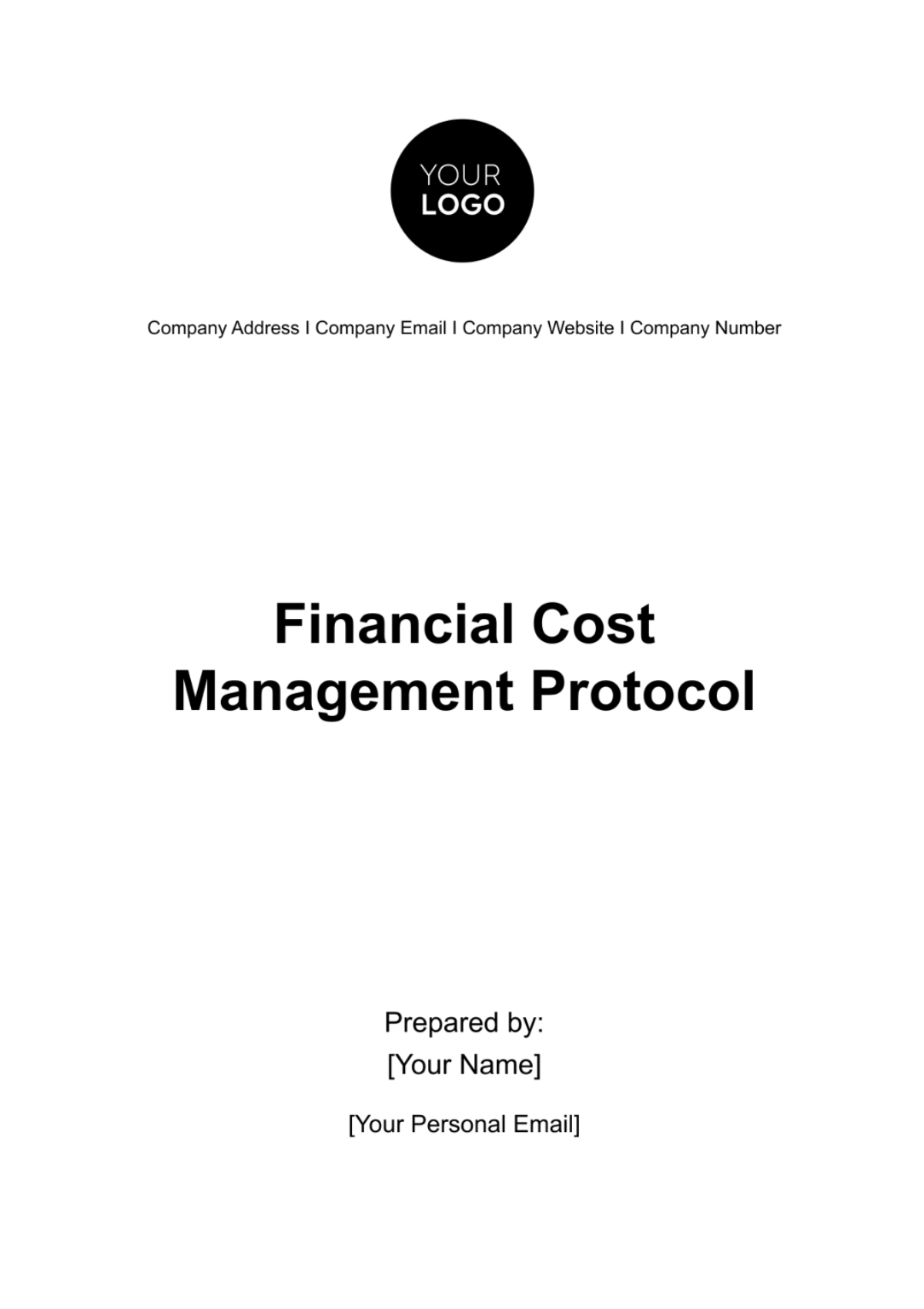 Financial Cost Management Protocol Template