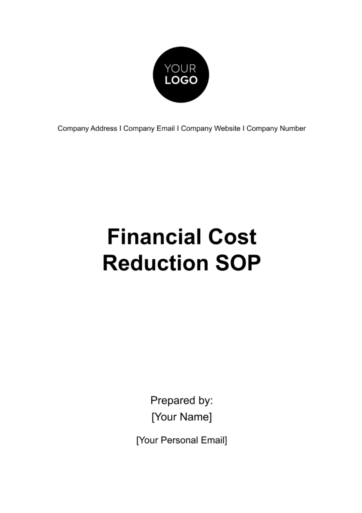 Financial Cost Reduction SOP Template