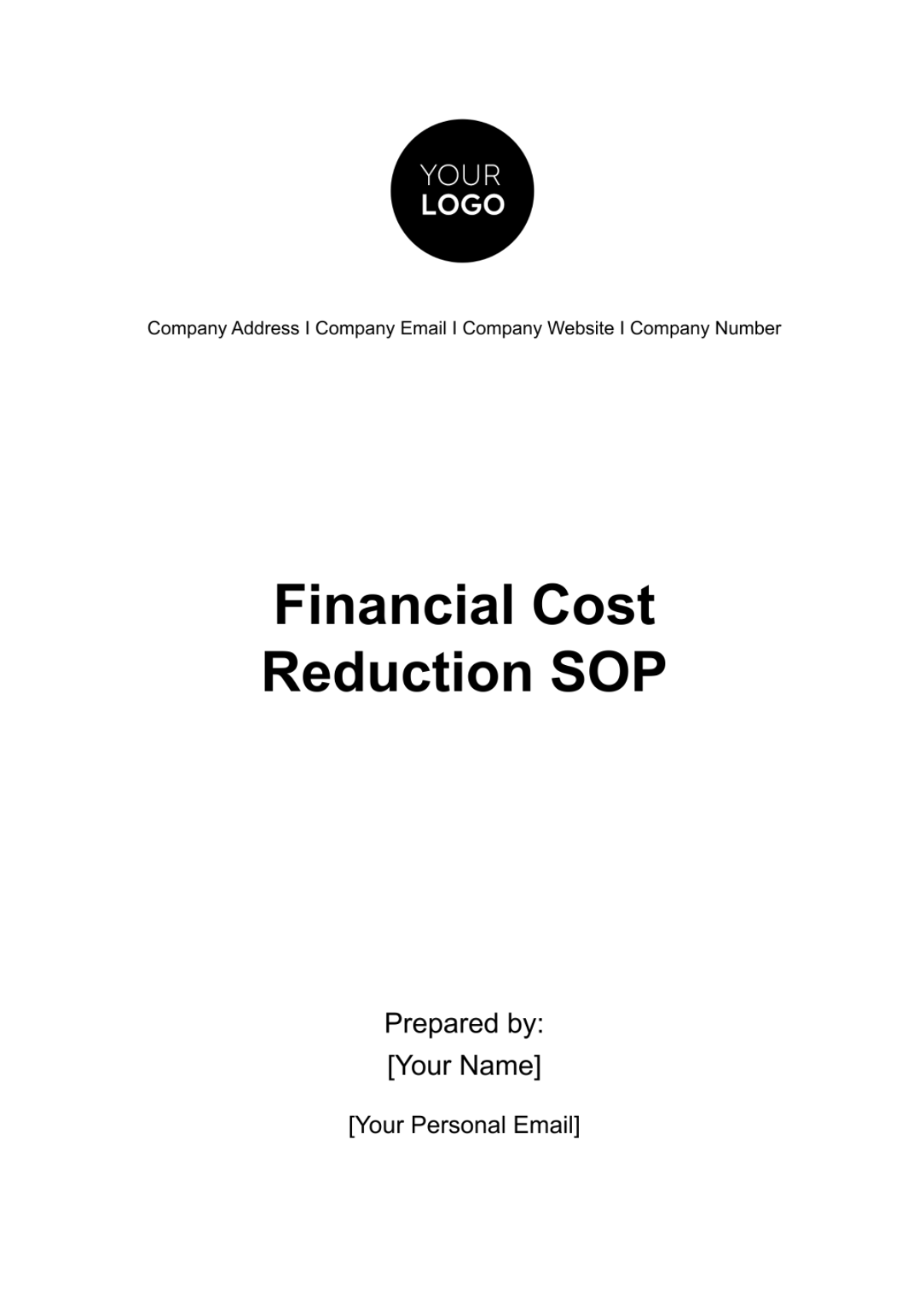 Financial Cost Reduction SOP Template