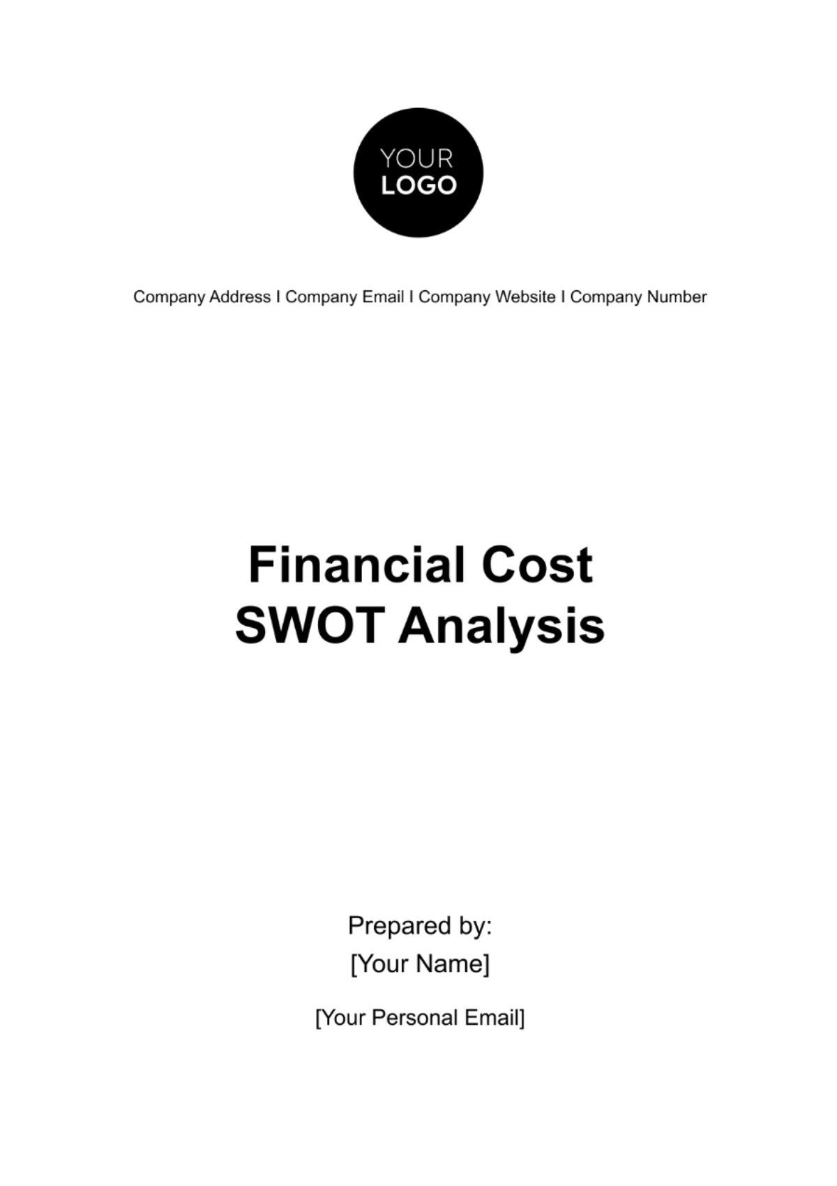 Financial Cost SWOT Analysis Template