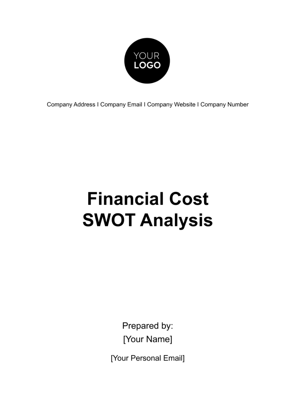 Financial Cost SWOT Analysis Template