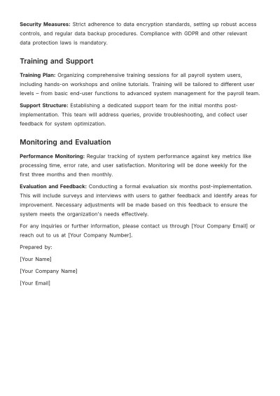 Free Finance Payroll Implementation Policy Template to Edit Online