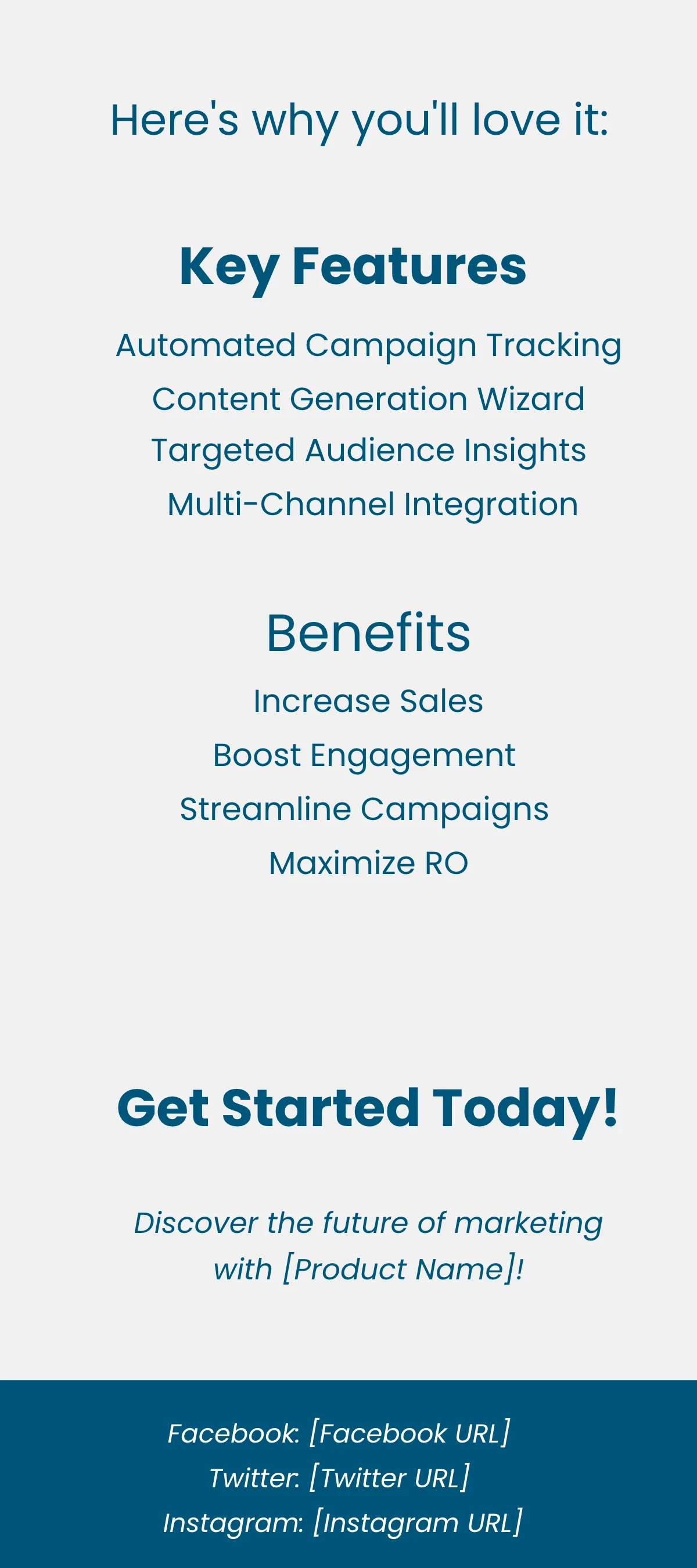 Free Marketing Product Highlight Rack Card Template to Edit Online