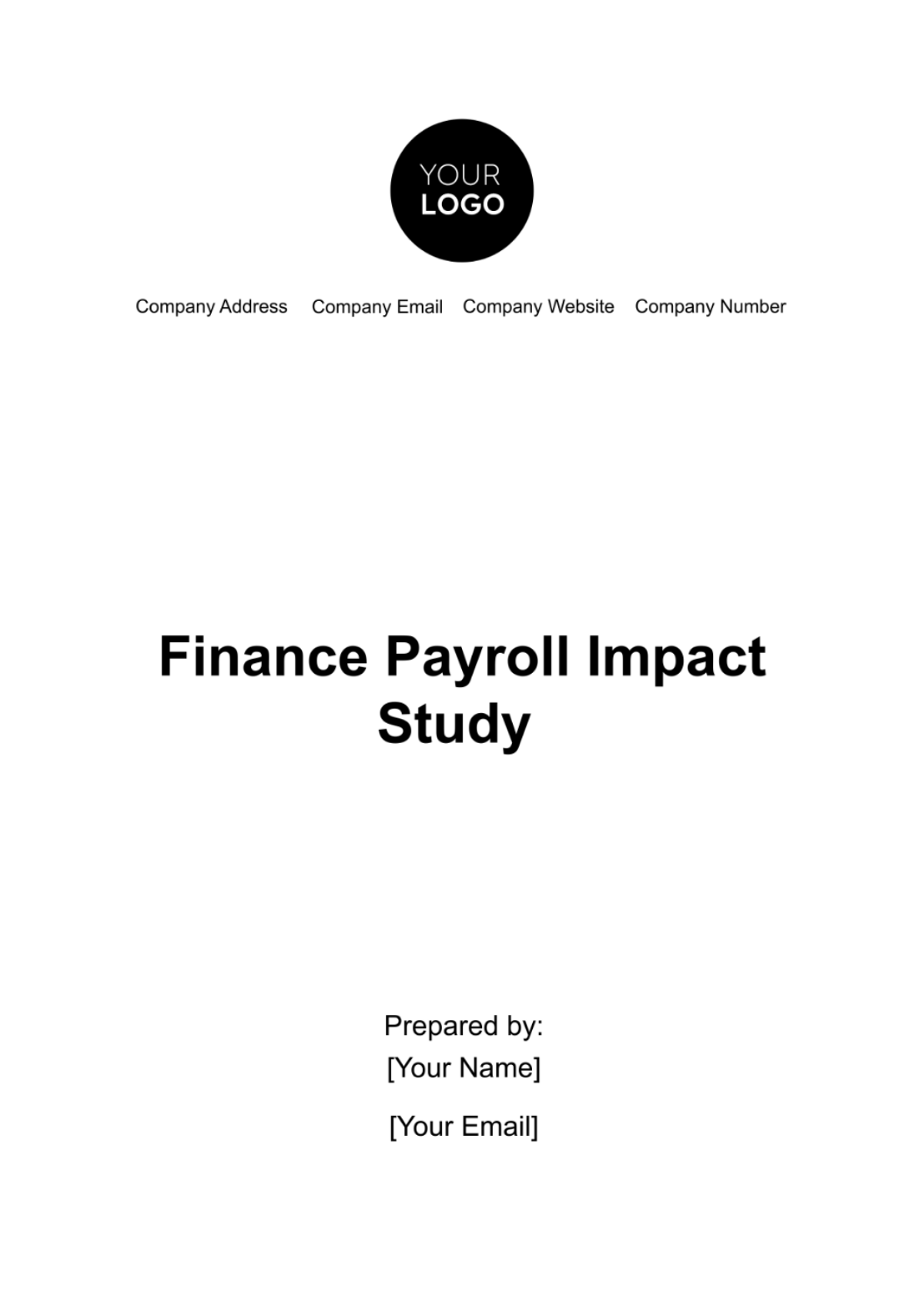 Finance Payroll Impact Study Template