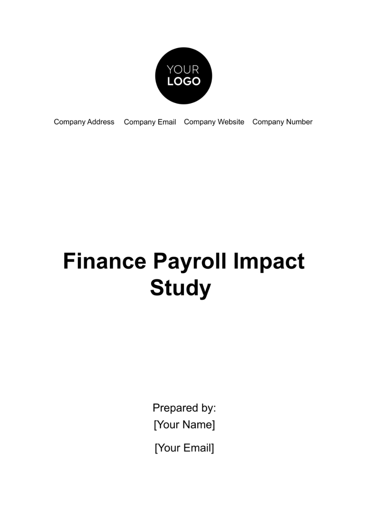 Finance Payroll Impact Study Template