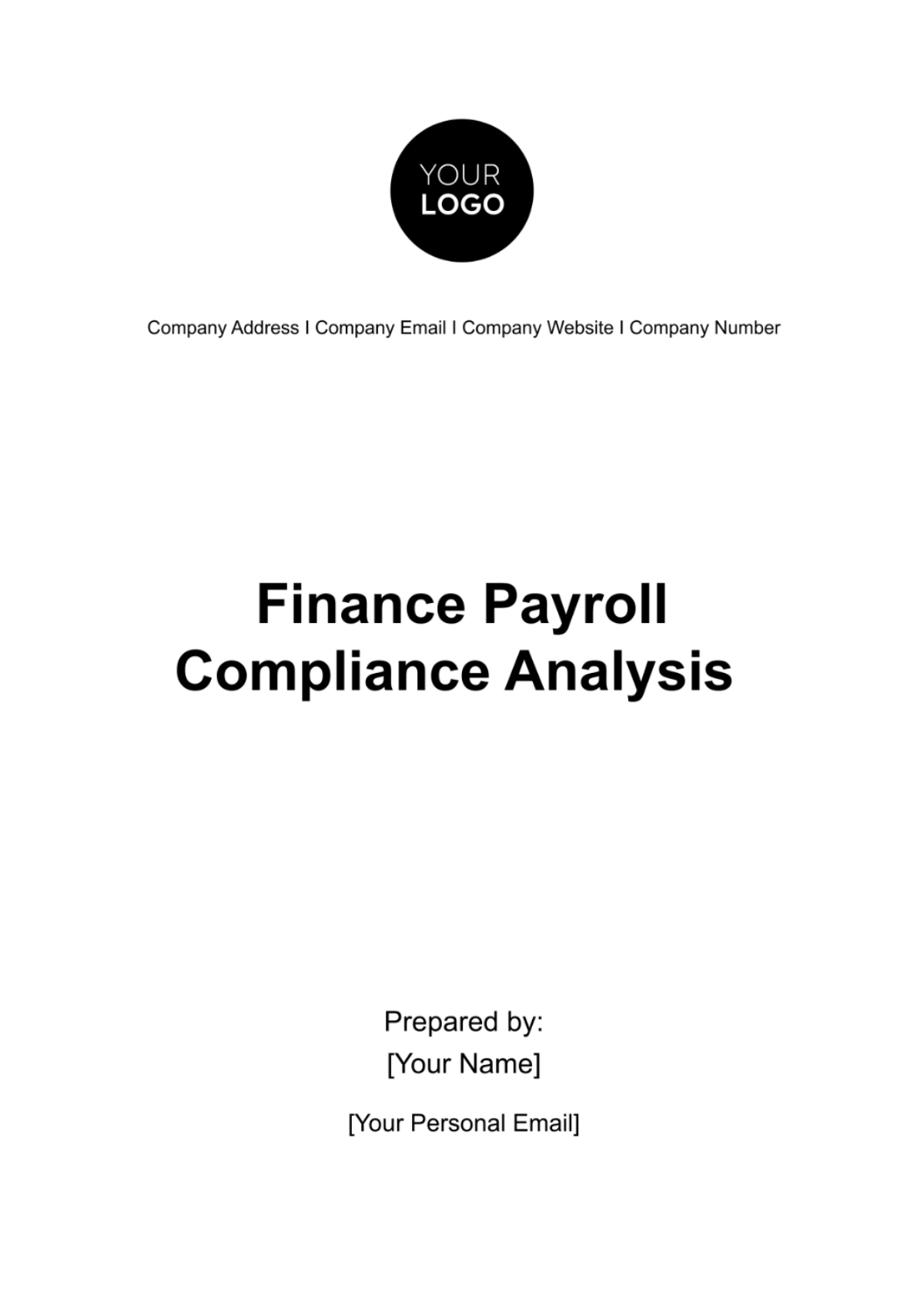 Finance Payroll Compliance Analysis Template