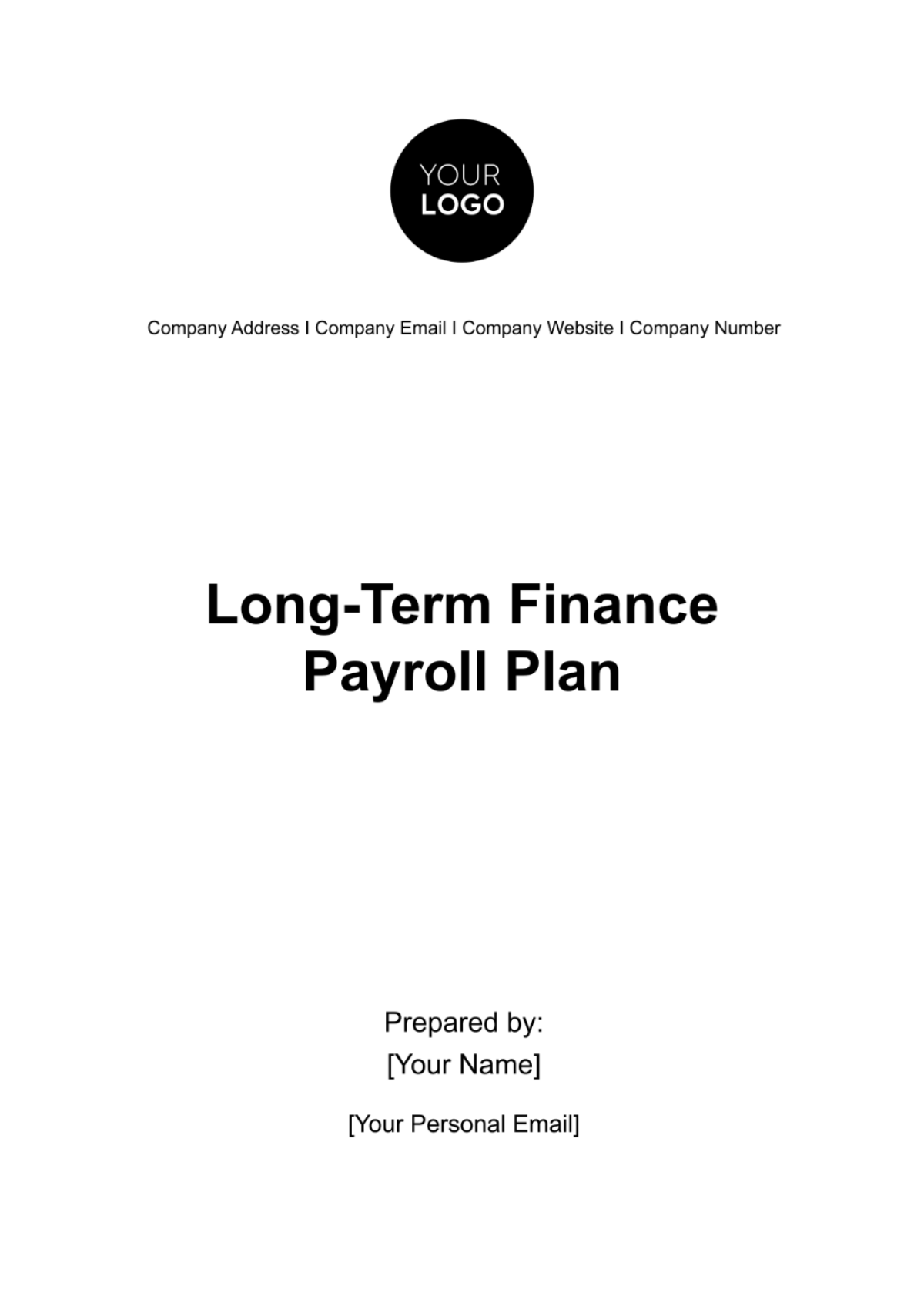 Free Long-Term Finance Payroll Plan Template