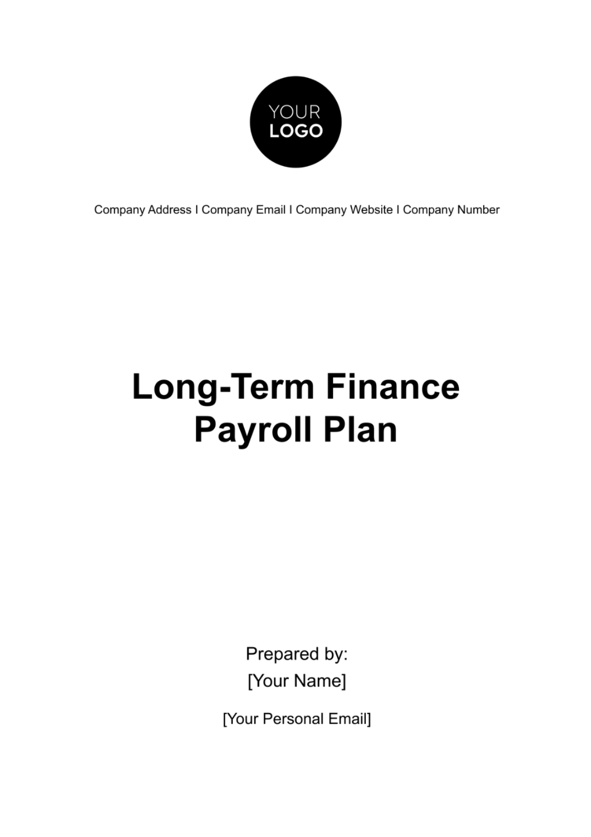 Long-Term Finance Payroll Plan Template