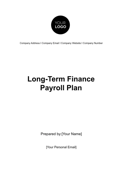 Free Long-Term Finance Payroll Plan Template to Edit Online