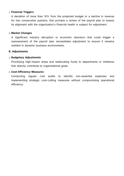 Free Long-Term Finance Payroll Plan Template to Edit Online