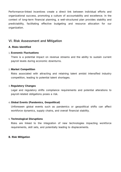 Free Long-Term Finance Payroll Plan Template to Edit Online