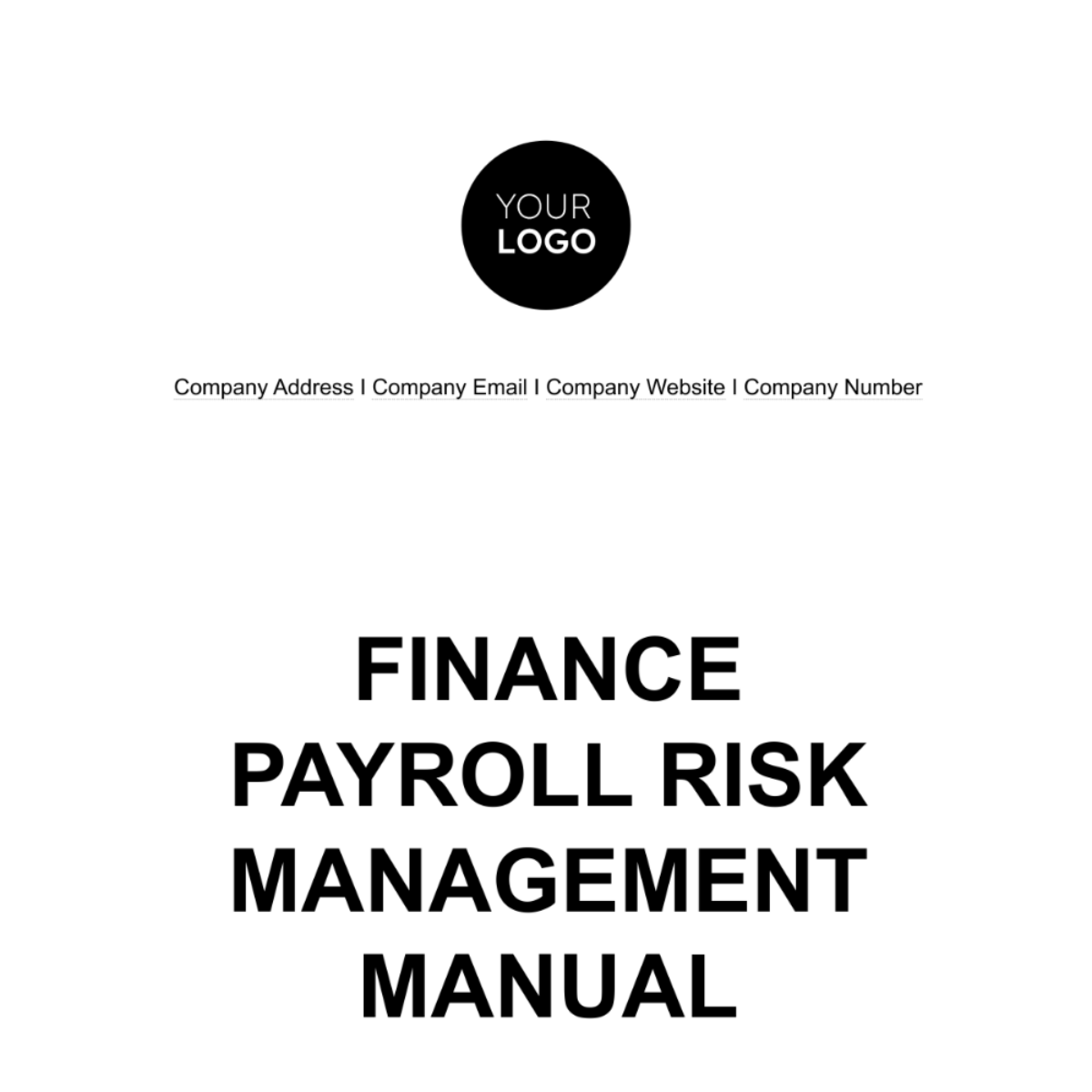 Finance Payroll Risk Management Manual Template