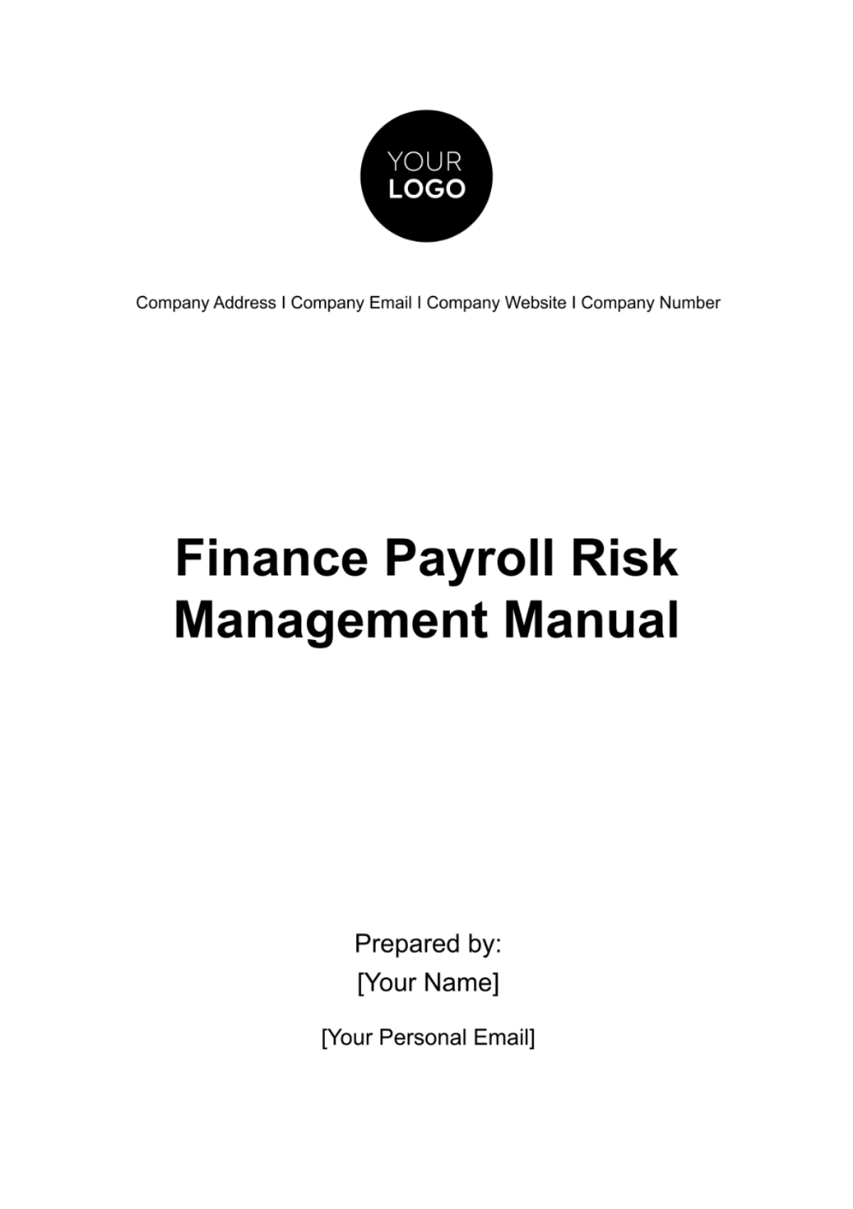 Finance Payroll Risk Management Manual Template