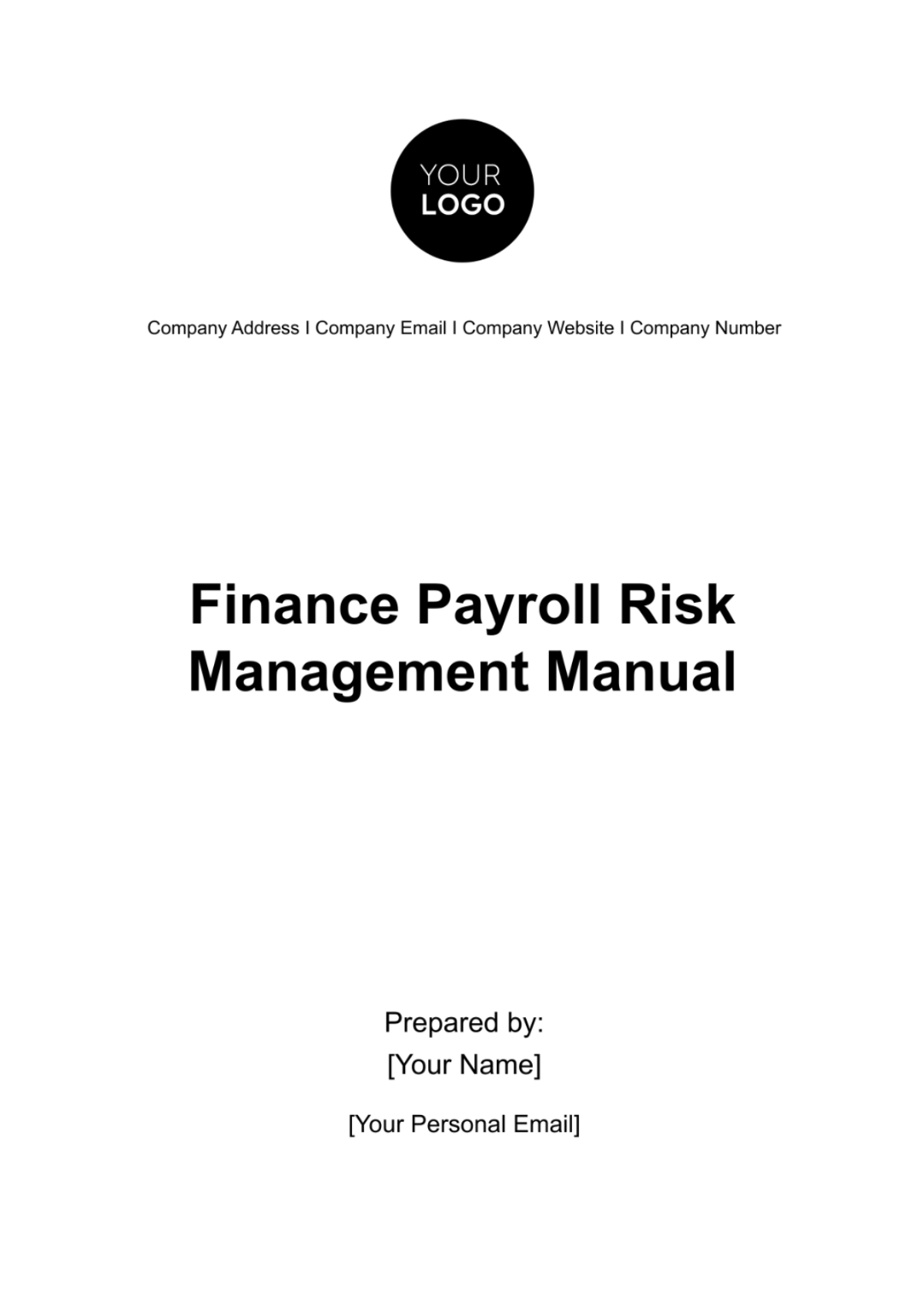 Finance Payroll Risk Management Manual Template