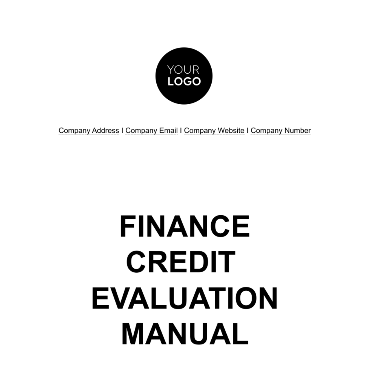 Finance Credit Evaluation Manual Template
