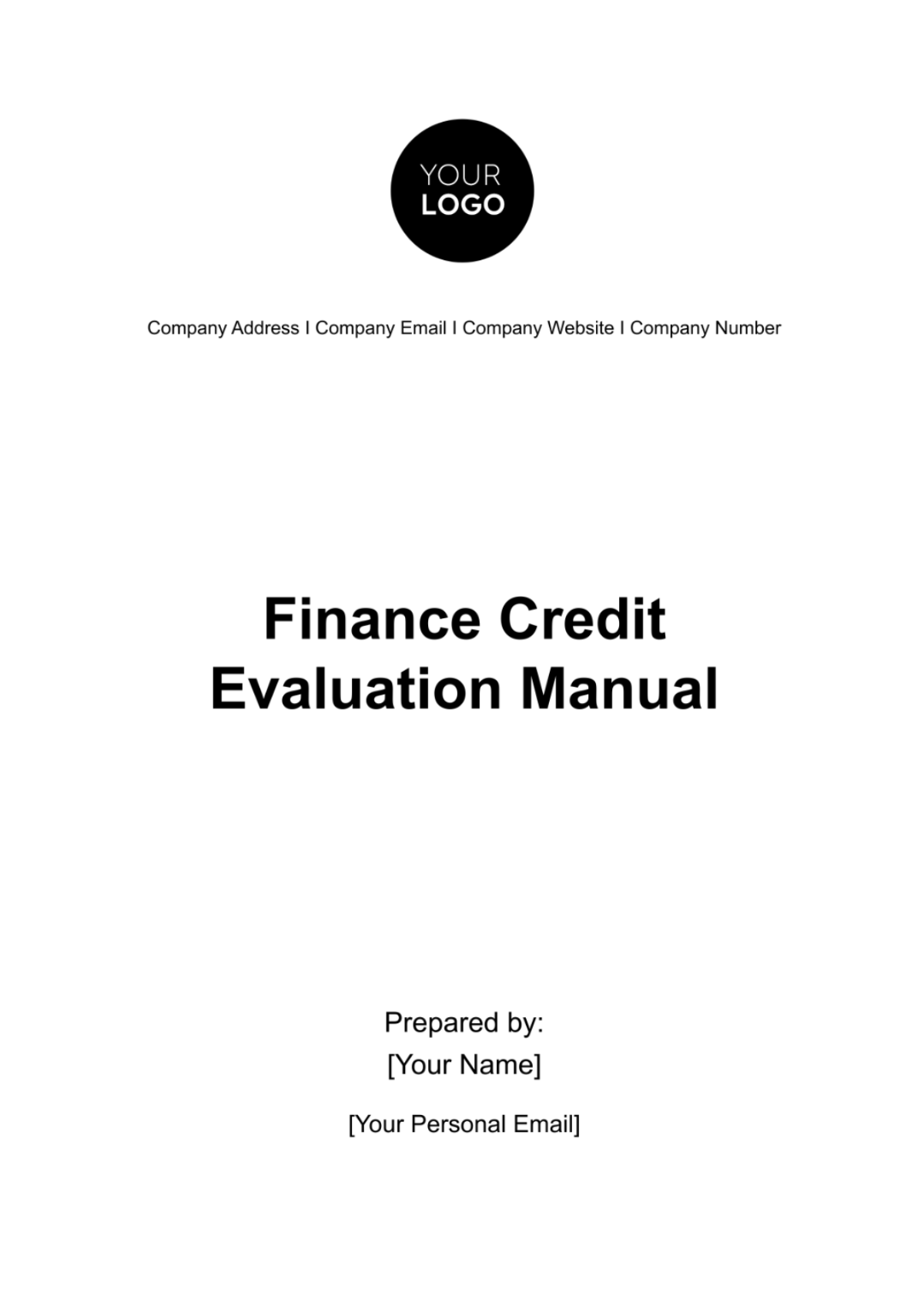 Finance Credit Evaluation Manual Template