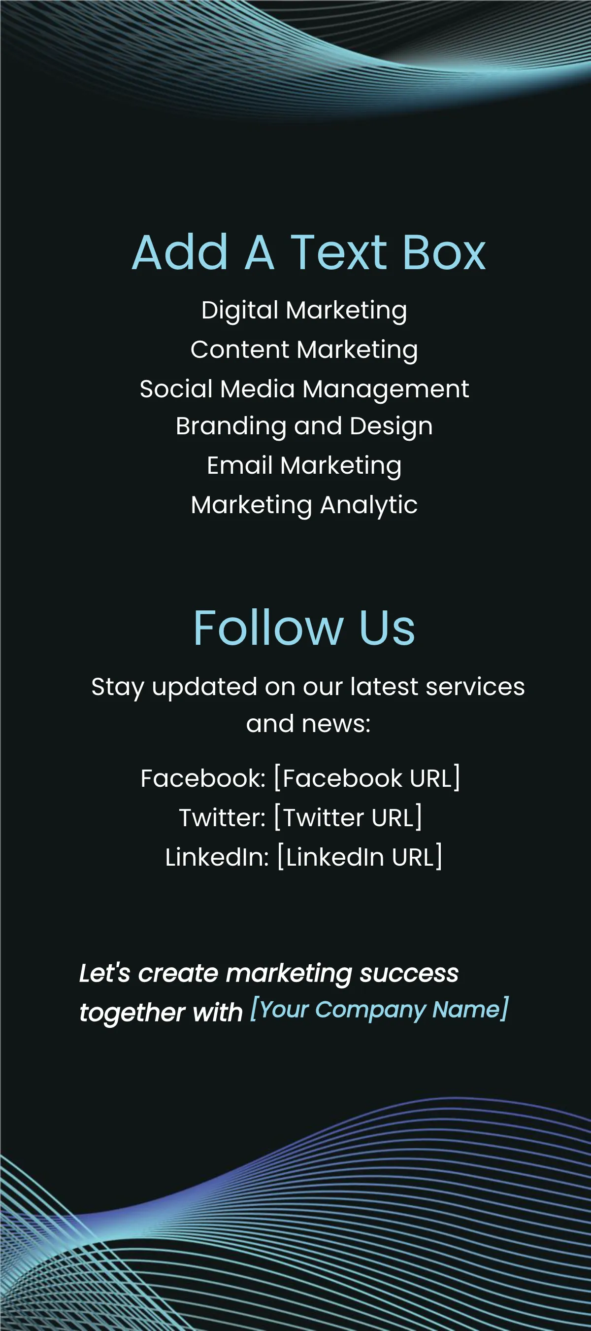 Free Marketing Service Catalog Rack Card Template to Edit Online