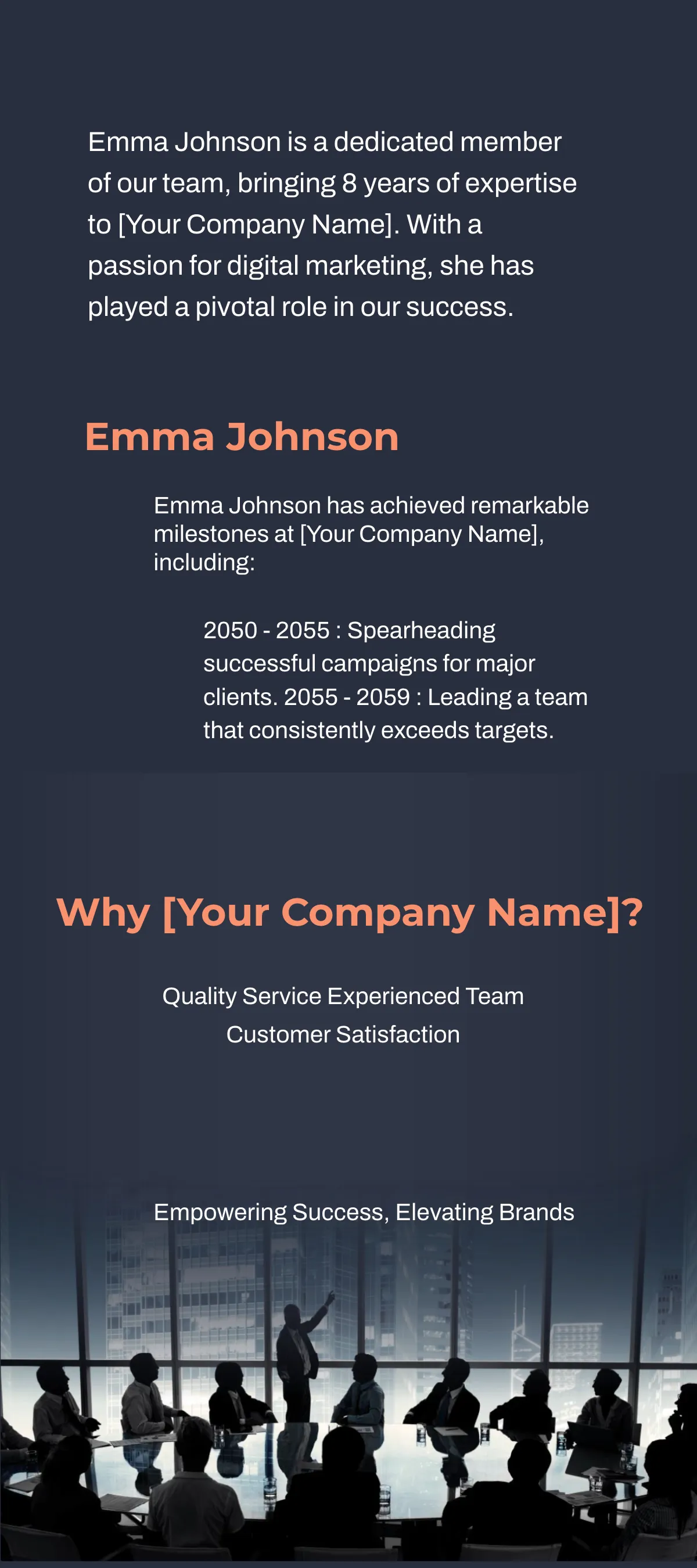 Free Marketing Employee Spotlight Rack Card Template to Edit Online