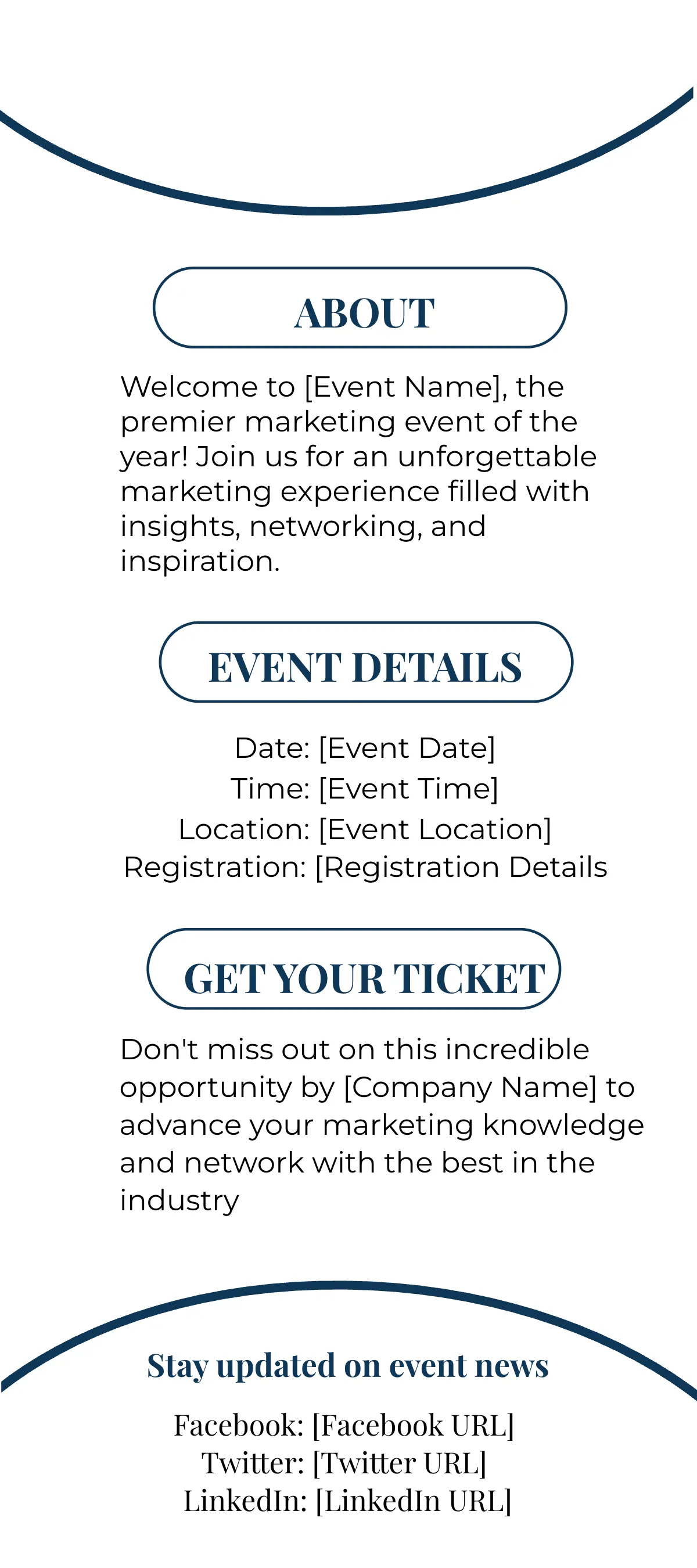 Free Marketing Event Guide Rack Card Template to Edit Online