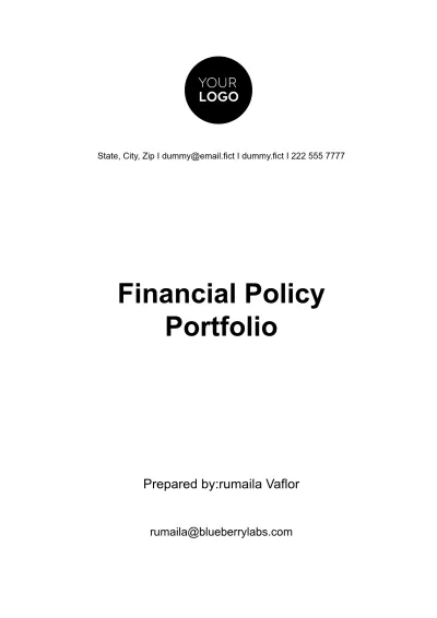 Free Financial Policy Portfolio Template to Edit Online