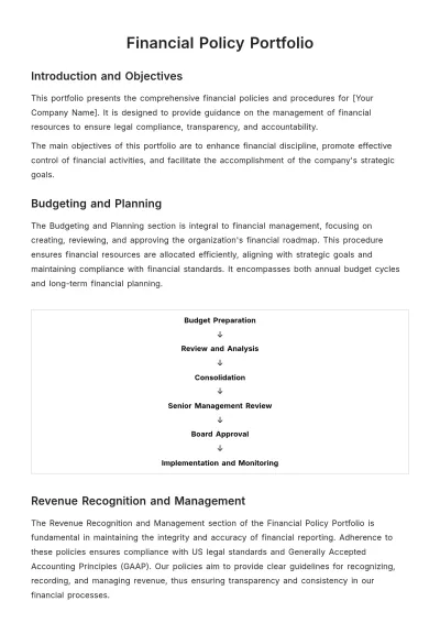 Free Financial Policy Portfolio Template to Edit Online