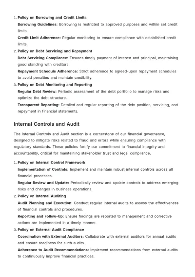 Free Financial Policy Portfolio Template to Edit Online