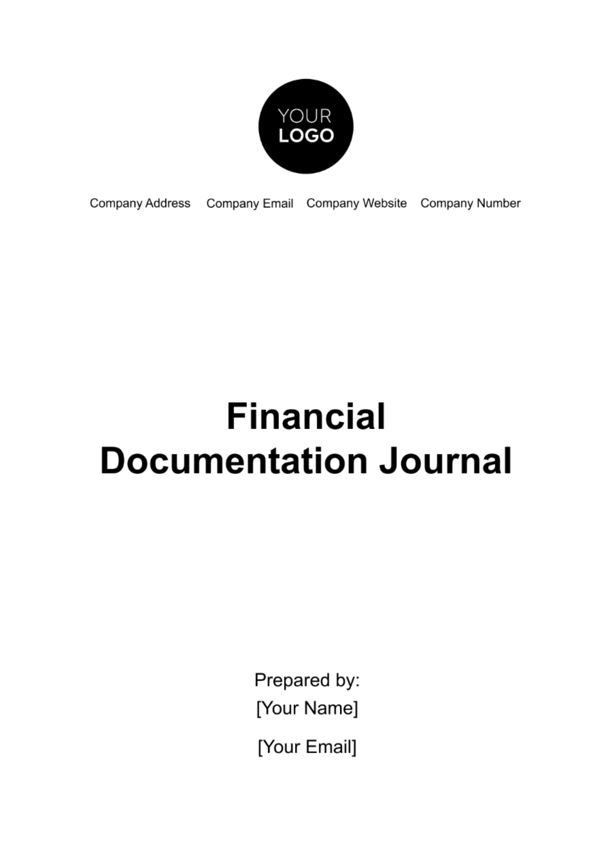 Free Financial Documentation Journal Template