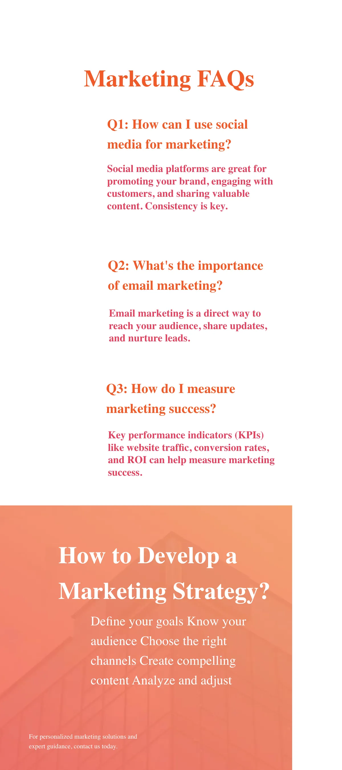 Free Marketing FAQ Guide Rack Card Template to Edit Online