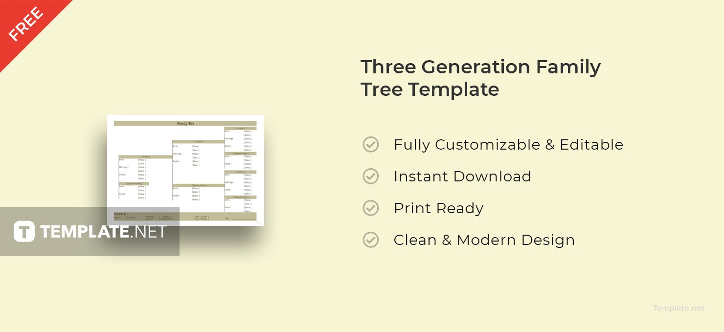 sample printable genogram Three Template Family Word in Microsoft Generation Tree