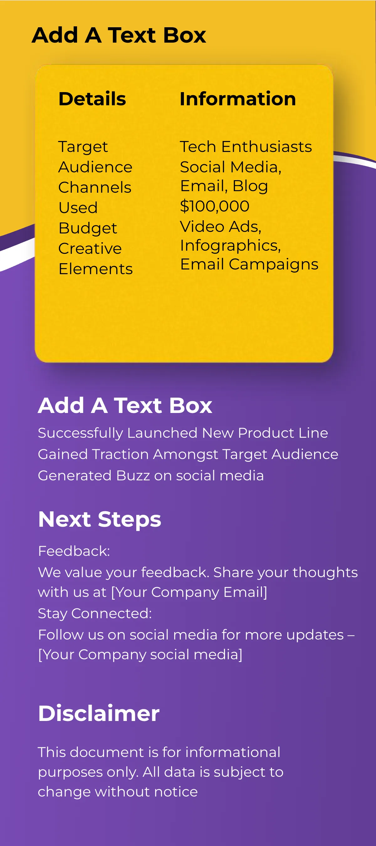 Free Marketing Campaign Recap Rack Card Template to Edit Online