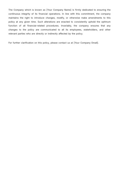 Free Finance Audit Policy Template to Edit Online