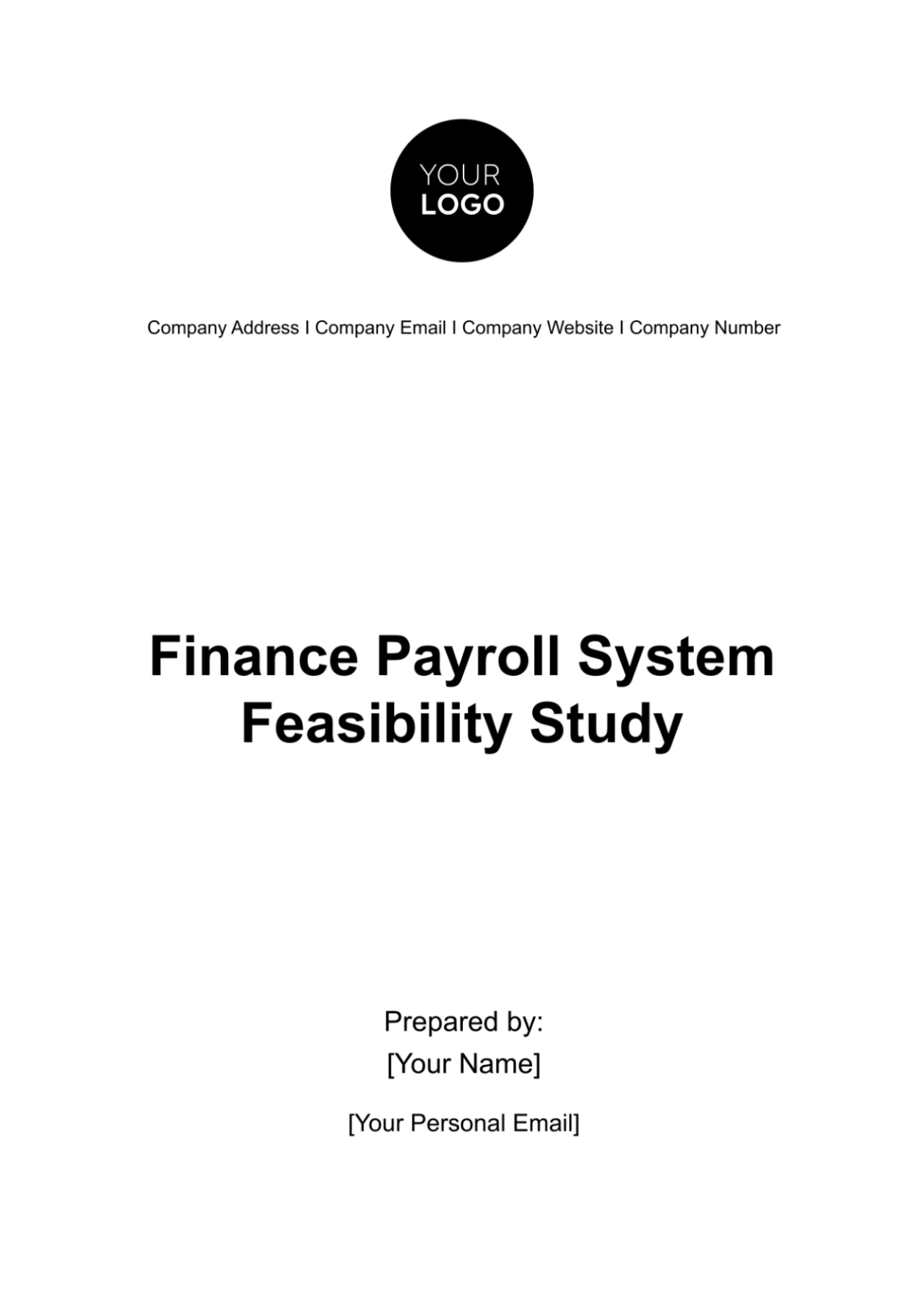Finance Payroll System Feasibility Study Template