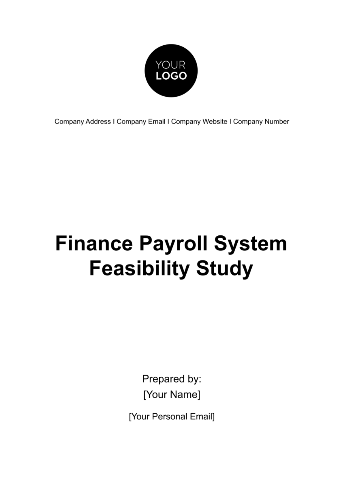 Finance Payroll System Feasibility Study Template