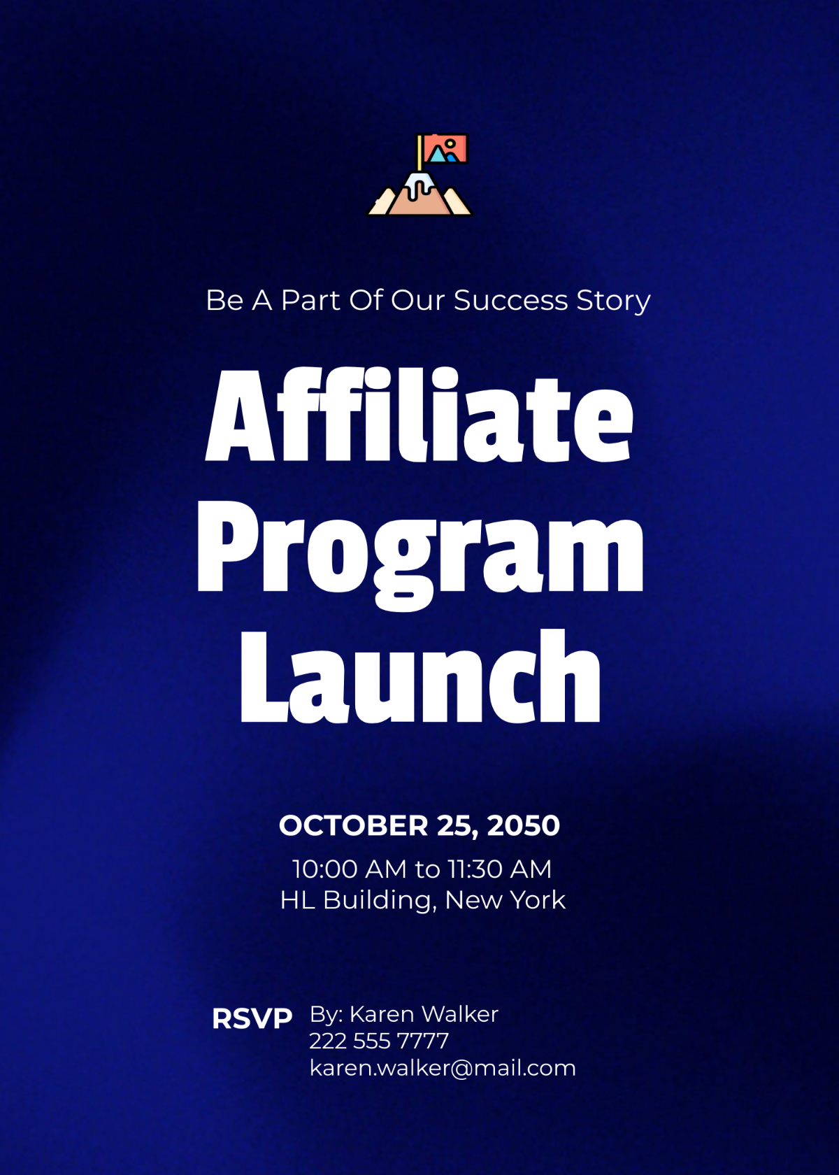 Affiliate Program Launch Invitation Card Template - Edit Online & Download