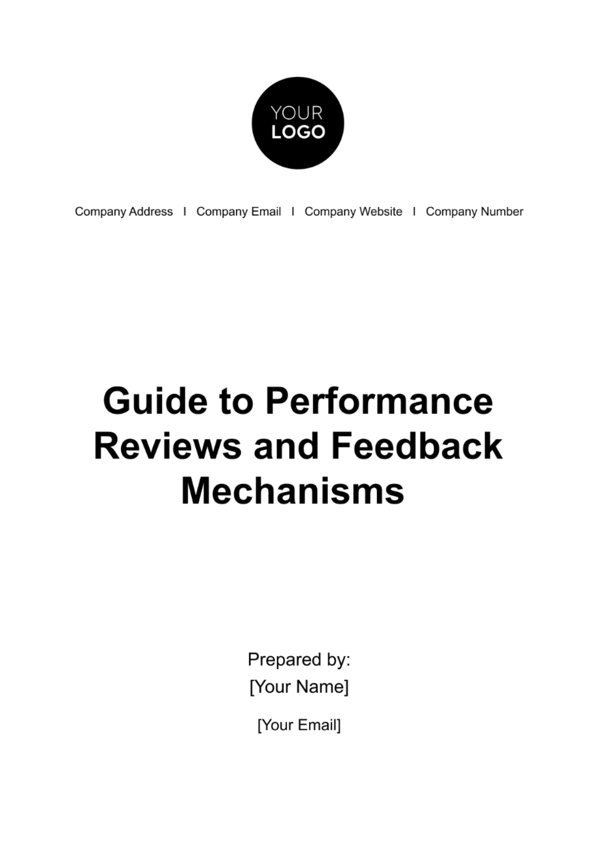 Guide to Performance Reviews and Feedback Mechanisms HR Template