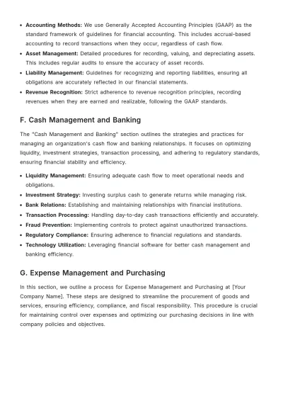 Free Financial Procedures Protocol Template to Edit Online
