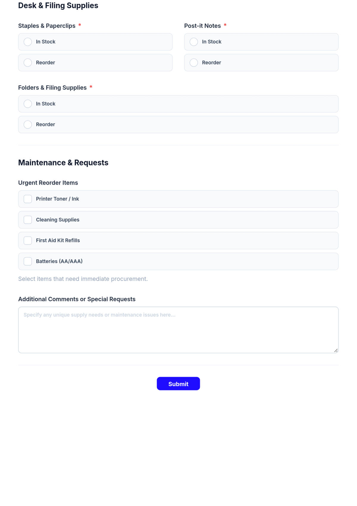 Free Office Essentials Checklist HR Template & AI Maker