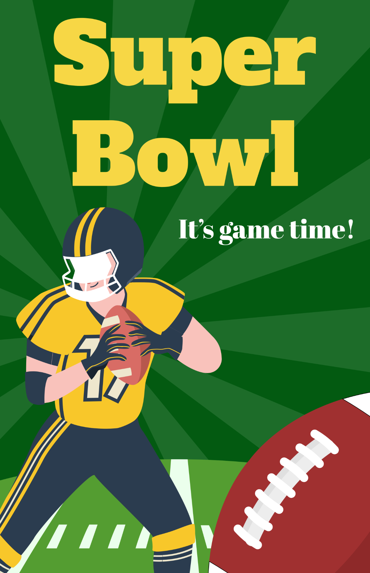 Super Bowl Poster Template