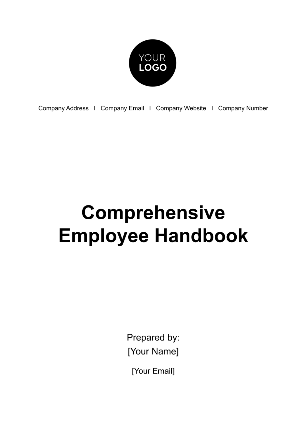 Free Comprehensive Employee Handbook HR Template