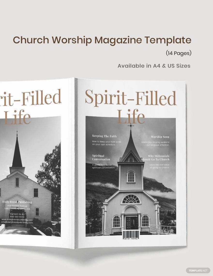 Church Worship Magazine Template