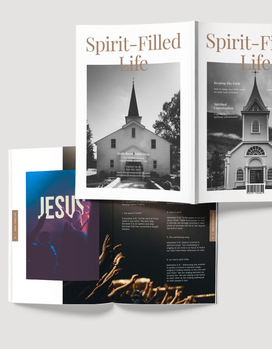 Church Worship Magazine Template