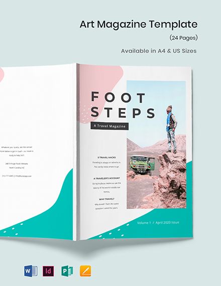 creative travel magazine template