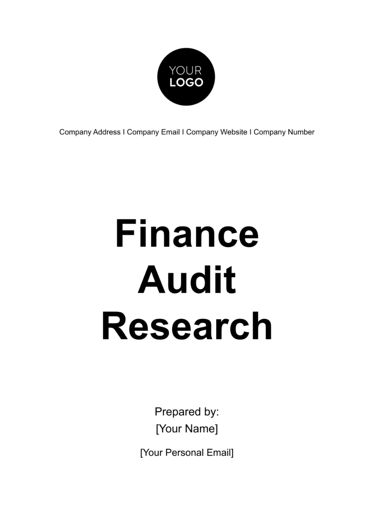 Finance Audit Research Template - Edit Online & Download