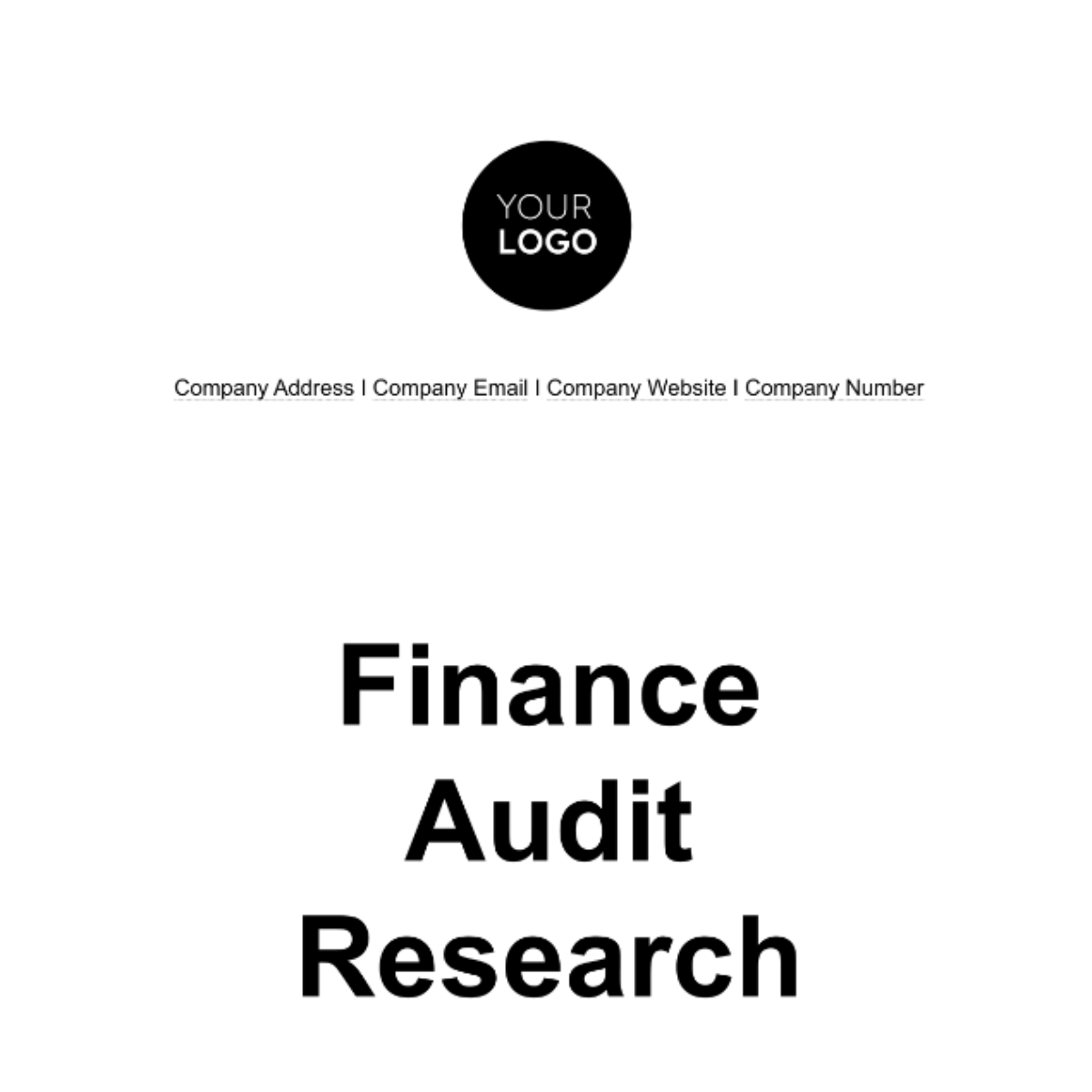 Finance Audit Research Template