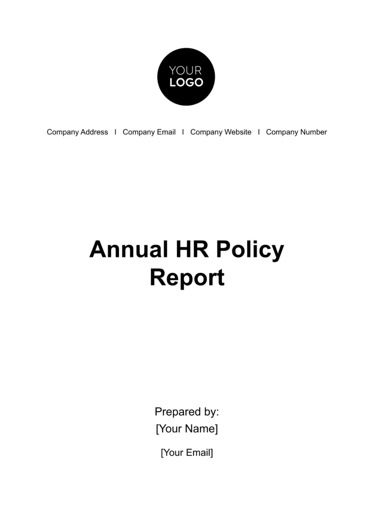 Annual HR Policy Report Template - Edit Online & Download