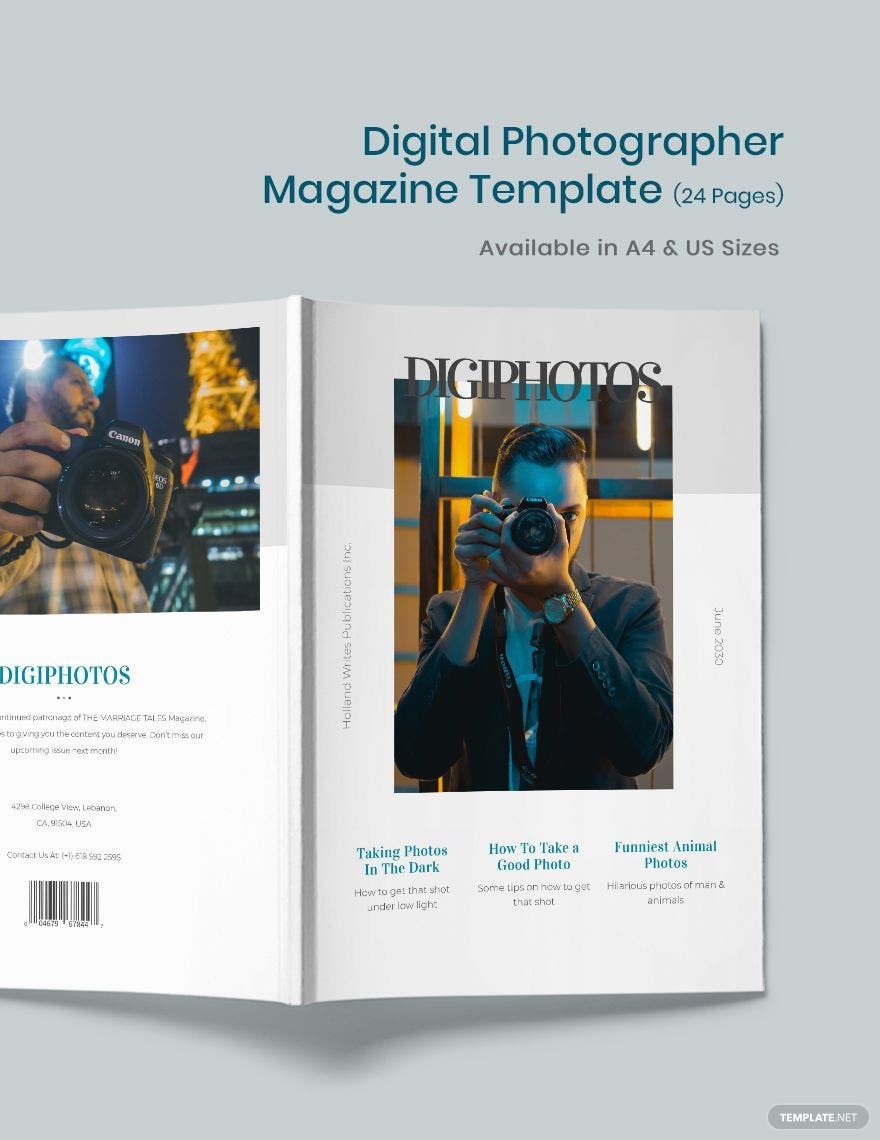 Digital Photographer Magazine Template
