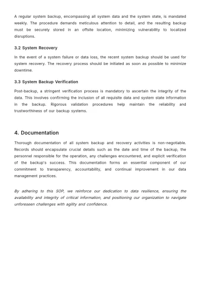Free Standard Operating Procedure (SOP) Template to Edit Online