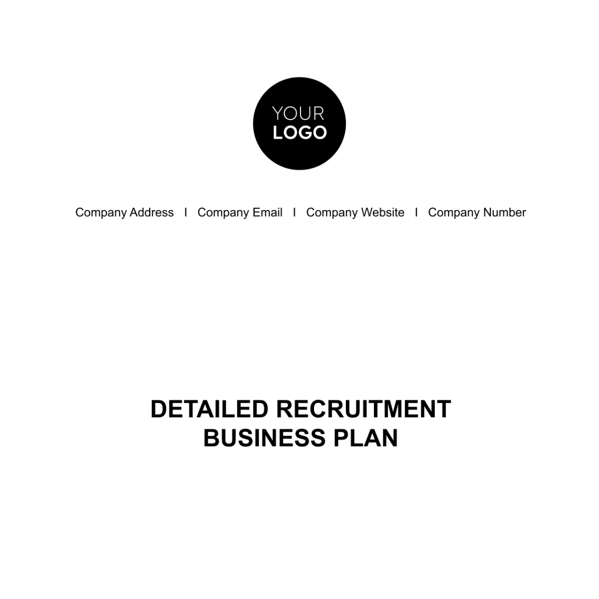 Detailed Recruitment Business Plan HR Template