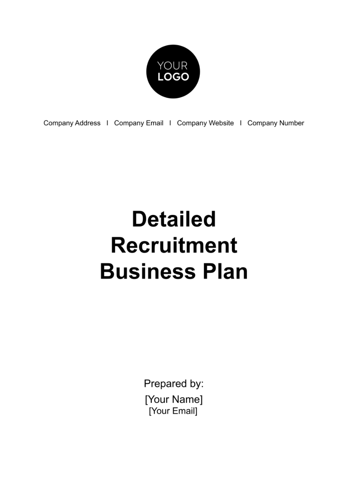 Detailed Recruitment Business Plan HR Template - Edit Online & Download ...